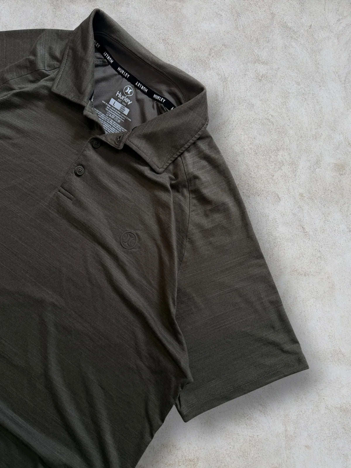 Combo 2 Playeras polo HURLEY — Gris y Verde talla L