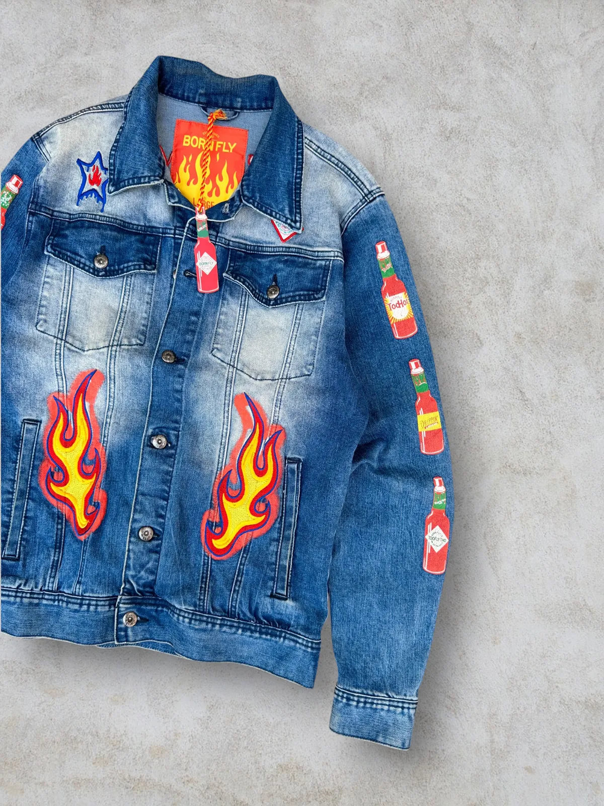 BORN FLY denim jacket talla L (Nueva)