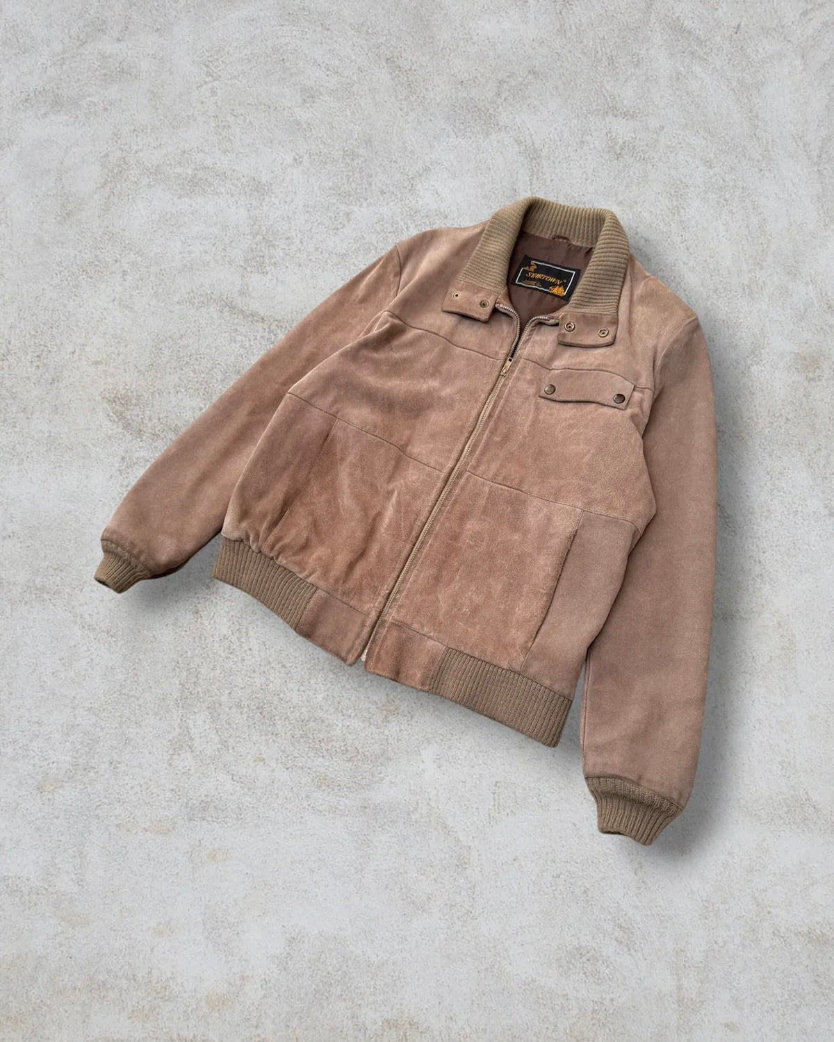 Chaqueta de gamuza y piel genuina vintage “Startown” talla M