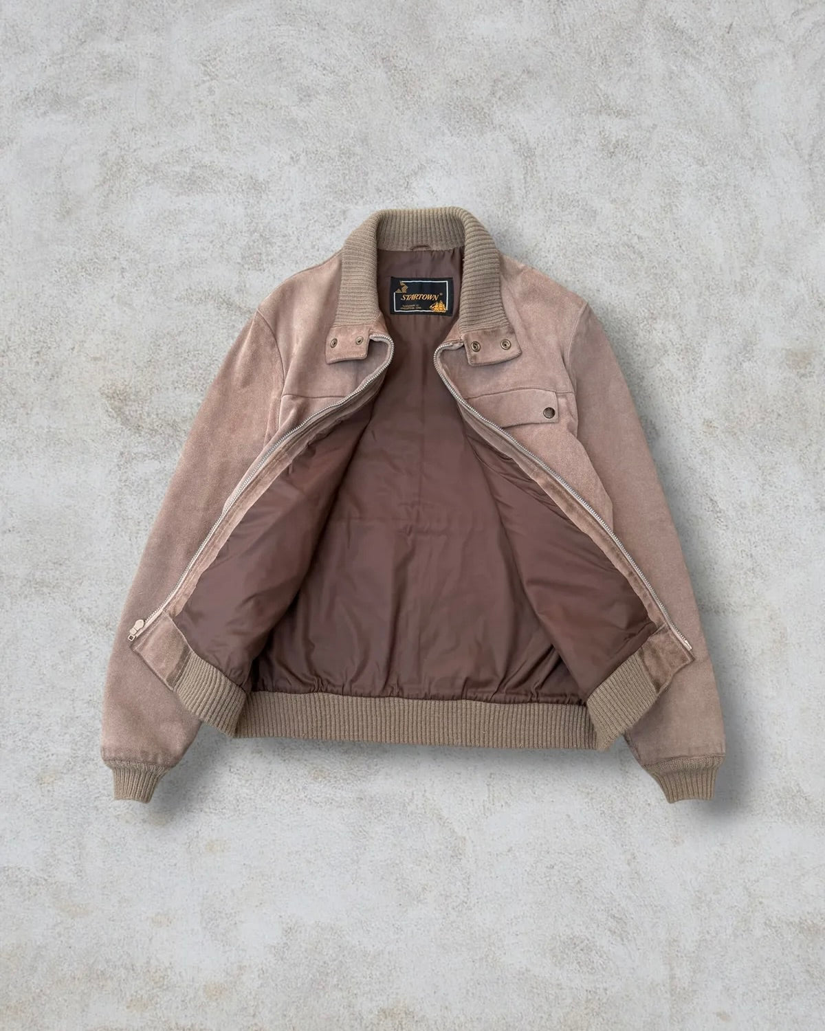 Chaqueta de gamuza y piel genuina vintage “Startown” talla M