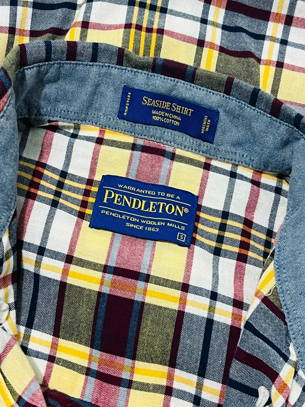 PENDLETON - Camisa de algodón talla S