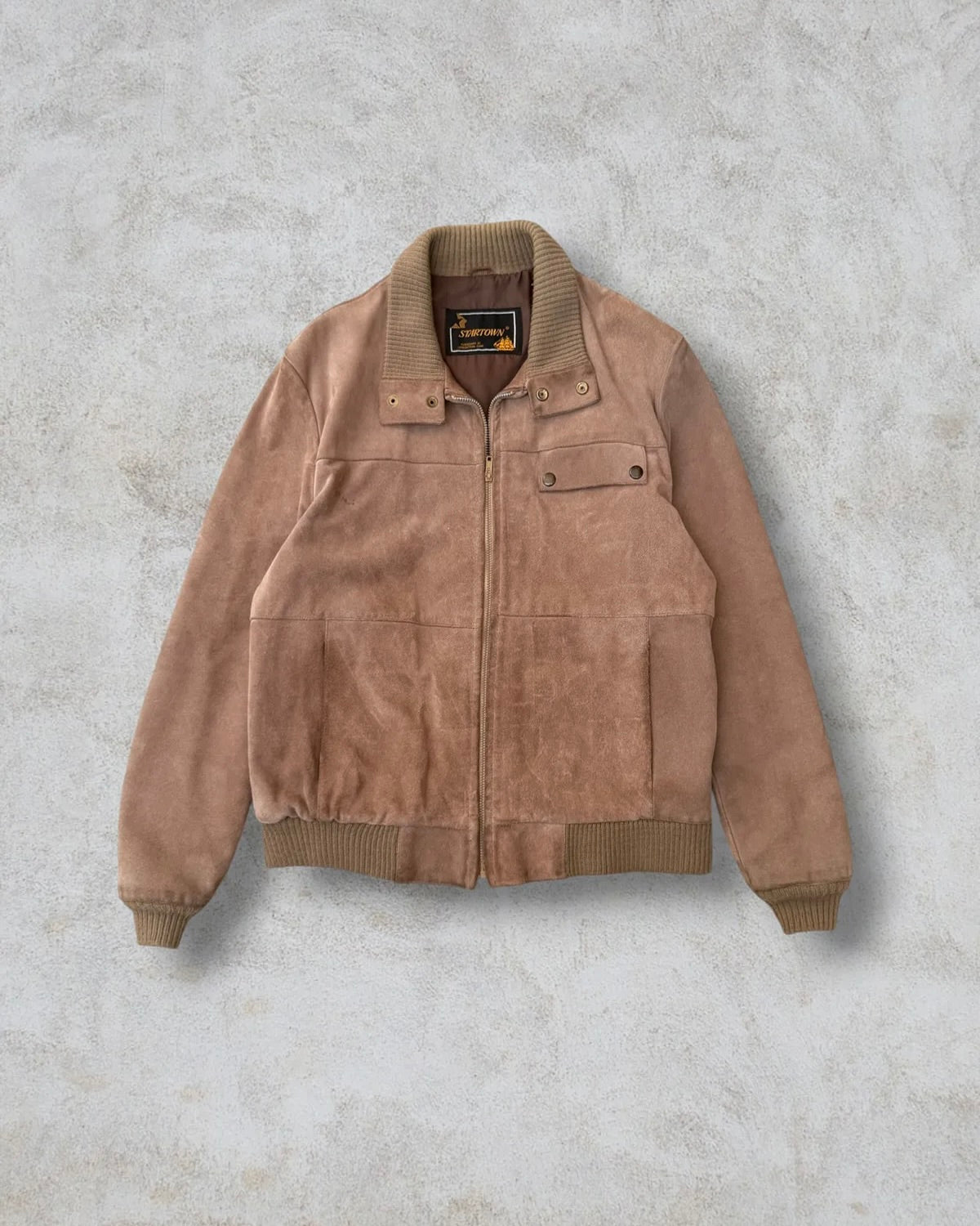 Chaqueta de gamuza y piel genuina vintage “Startown” talla M