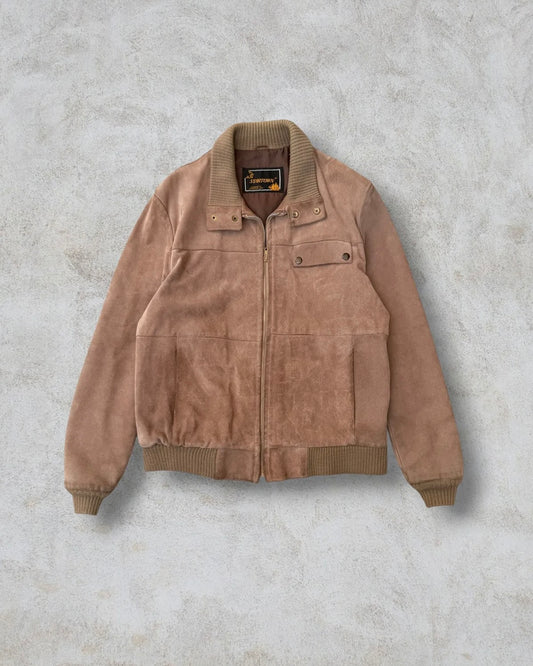 Chaqueta de gamuza y piel genuina vintage “Startown” talla M