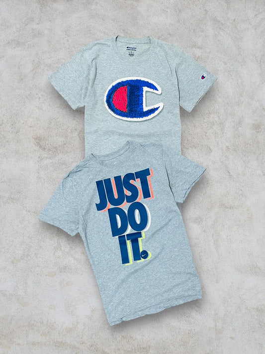 Combo de 2 playeras Champion y Nike talla S