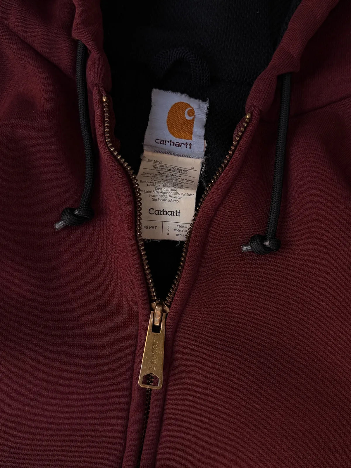 Hoodie Carhartt Vino Vintage talla L