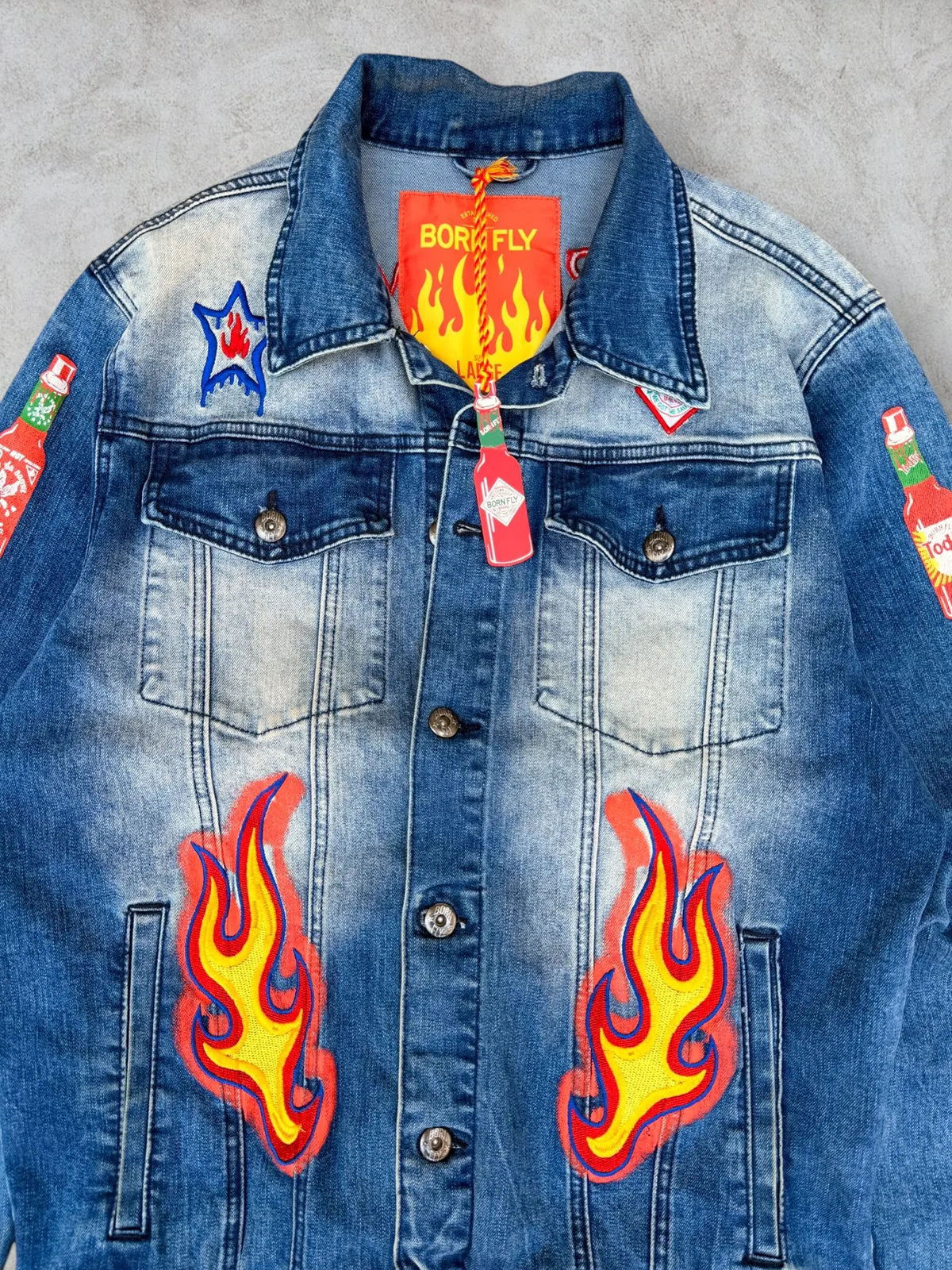 BORN FLY denim jacket talla L (Nueva)