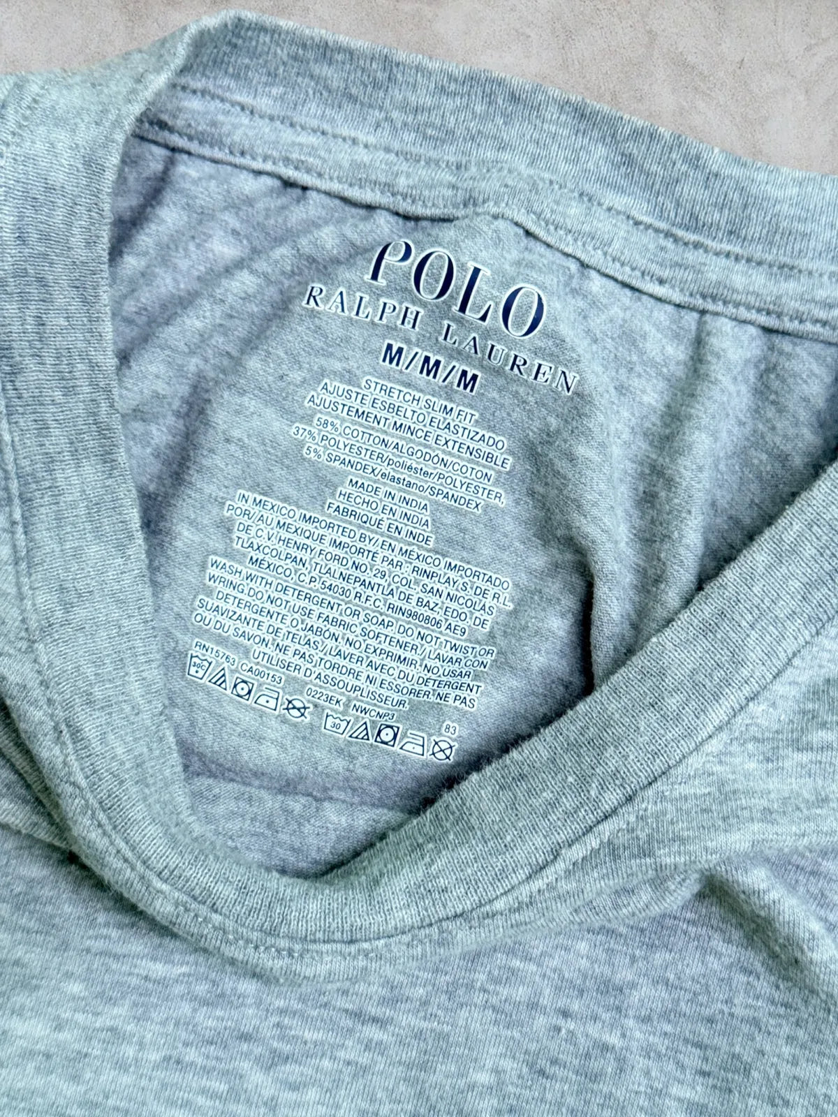 Playera básica Ralph Lauren talla M SlimFit (Queda a S)